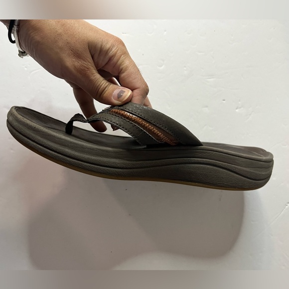 New Balance Men’s Rock & Tone Brown Flip Flop Sandals - Sole is 10-10.3” - Picture 5 of 11